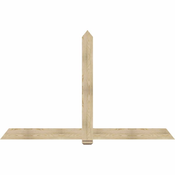 Ekena Millwork Eugene Rough Sawn Timber Gable Bracket, Douglas Fir, 96"W x 60"H x 2"D x 6"F, 15/12 Pitch GBW096X60X0206EUG00RDF - main